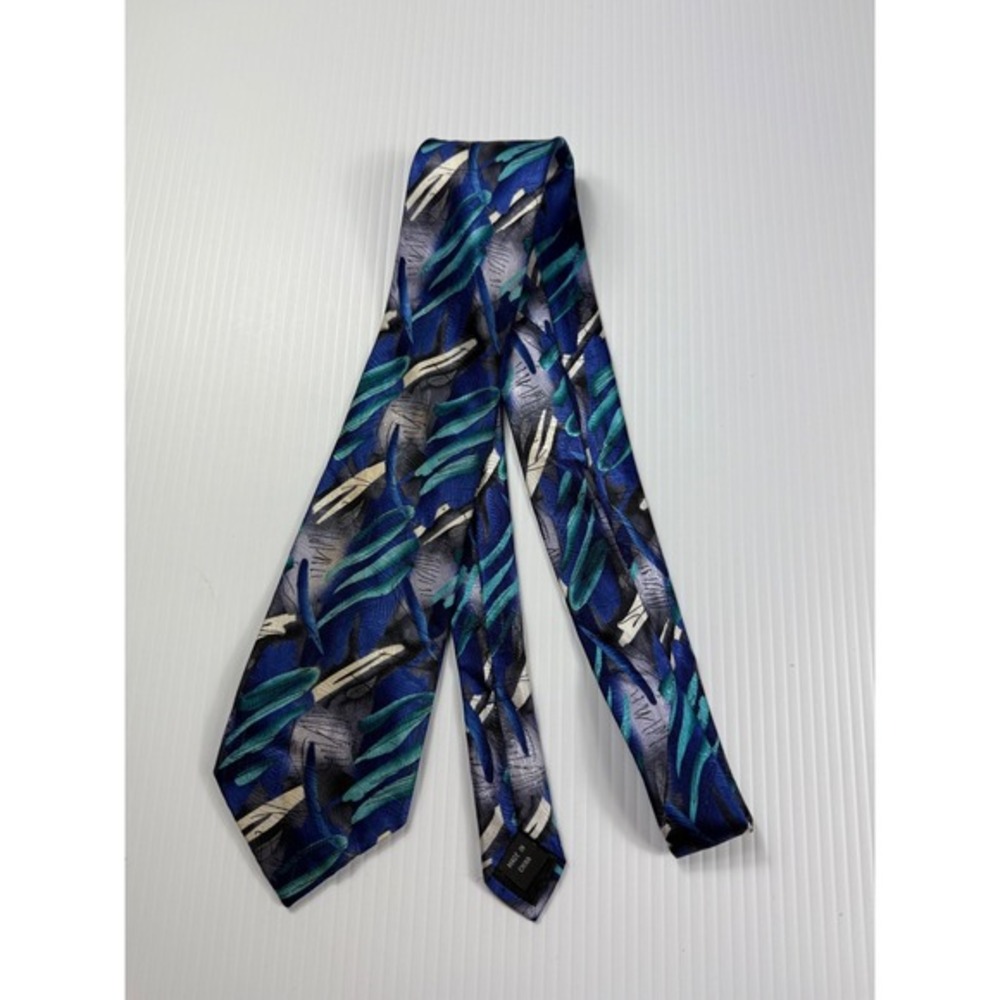 J. Garcia Necktie Abstract Feather Print‎ Silk Tie Business Casual